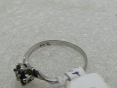 10kt Sapphire Diamond Blossom Ring, Sz. 6, 1.34 gr.
