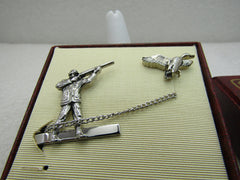 Copy of Vintage Hickok Duck Hunter & Duck Tie Clasp & Tack Pin, Original Box