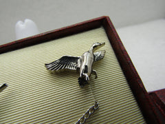 Copy of Vintage Hickok Duck Hunter & Duck Tie Clasp & Tack Pin, Original Box