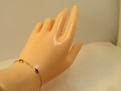 Vintage 14kt Mixed Gemstone Bracelet, 7.25m, 1980's
