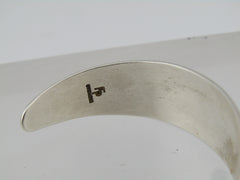 Vintage Sterling Southwestern Turquoise Bracelet, Cuff, 6.75, Signed FB.