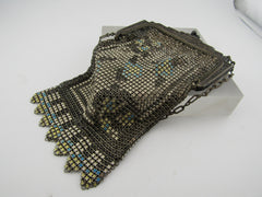 Antique Enameled Mesh Purse, Whiting &amp; Davis, 1920's.