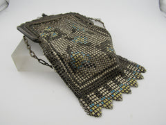 Antique Enameled Mesh Purse, Whiting &amp; Davis, 1920's.