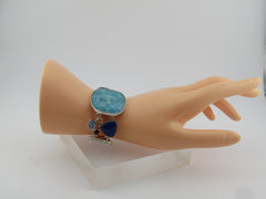 Sterling Whitney Kelly Turquoise &amp; Multi Gemstone Bracelet, Toggle Clasp - 7"-8