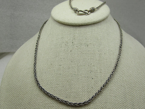 Vintage Sterling Byzantine Chain Necklace, 2.5mm", 24" Long, Signed BA (which is Suarti). Marked .92
