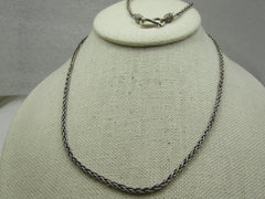 Vintage Sterling Byzantine Chain Necklace, 2.5mm", 24" Long, Signed BA (which is Suarti). Marked .92