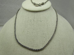 Vintage Sterling Byzantine Chain Necklace, 2.5mm", 24" Long, Signed BA (which is Suarti). Marked .92