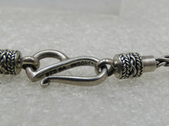 Vintage Sterling Byzantine Chain Necklace, 2.5mm", 24" Long, Signed BA (which is Suarti). Marked .92