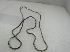 Vintage Sterling Byzantine Chain Necklace, 2.5mm", 24" Long, Signed BA (which is Suarti). Marked .92