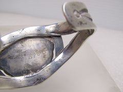 Vintage Sterling Turquoise Southwestern/Navajo Southwestern Cuff Bracelet, 6", 1960's-1980's