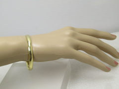 Vintage 14kt  Hinged Bangle Bracelet, 6.75", Mid-Century, Signed