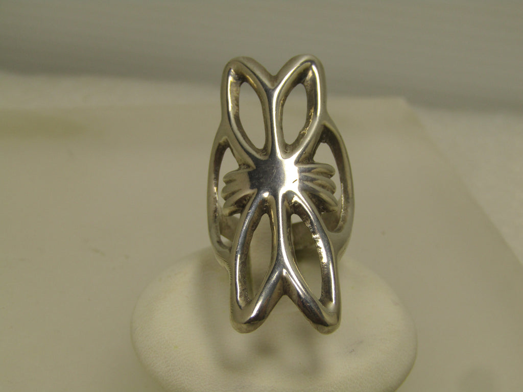 Vintage Sterling Sandcast Southwestern Ring, Sz.  7.25, 1970's-1980's, Unisex