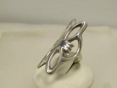 Vintage Sterling Sandcast Southwestern Ring, Sz.  7.25, 1970's-1980's, Unisex