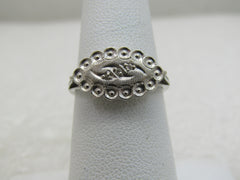 Vintage 14kt White Gold Art Deco Ring, Sz. 7, Signed WH, 2.45 Gr.