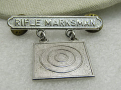 Vintage Sterling Silver Rifle Marksman Medal, Signed HH SER 437