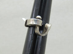 Vintage Sterling Silver Modernist Belt  Ring, Sz. 7, Unisex, Unique