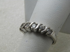 Vintage Sterling Silver CZ Band Ring, Sz. 7, 3.12 gr.