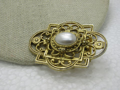 Vintage Victorian Themed Faux Pearl Scarf Clip, 2"