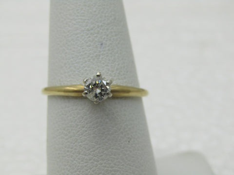 Vintage 14kt Diamond Engagement ring, 1/4 CT, Sz. 7, 1.56 Grams