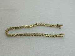 Sterling Gold Vermeil CZ Tennis Bracelet, 7.5", 8+ TCW