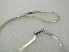 Vintage Herringbone 18" Necklace, 2.5mm wide, Silver Tone
