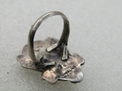 Vintage Sterling Southwestern MOP Ring, Sz. 6, Scrolled