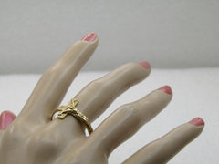 Vintage 14kt Crucifix Ring, Men's, Sz. 12.5. Yellow gold