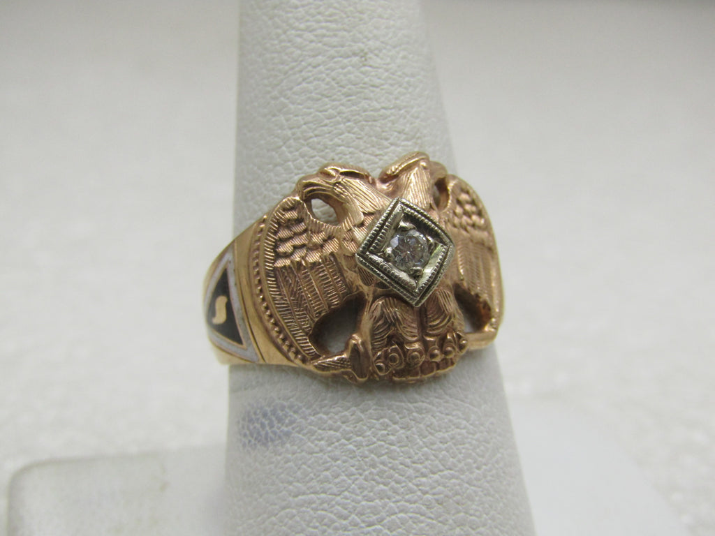 Vintage Onyx Masonic Ring 10k Yellow Gold Size 9.5 Blue Lodge Square C –  Jewelryauthority