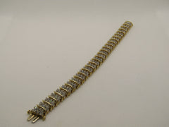 Vintage 14kt Jafa Diamond Tennis Bracelet, 7.25", 4 TCW, 1/2" Wide RESERVED FOR NG.