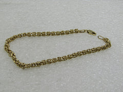 Vintage 14kt  Byzantine Link Bracelet, 7.25", 3mm