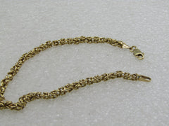 Vintage 14kt  Byzantine Link Bracelet, 7.25", 3mm