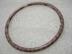 Vintage Pink/Green/White/Gold Cloisonne Bangle Bracelet/Asian Theme, 7.75"