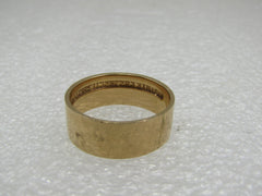 Vintage 10kt Masonic Enameled Symbol, Virtue, Conjuncti 8mm Band Ring, Sz. 10.5