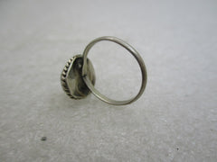 Vintage Sterling Southwestern Green Turquoise Ring, Sz. 2.75, LMV