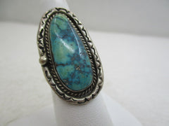 Vintage Southwestern Turquoise Ring, Sz 7, Carico/Royston?  (WB)