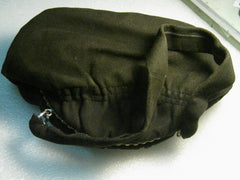 Vintage Black Suede Clutch Purse by Leather School of Florence, Hinged, Heart Clasp