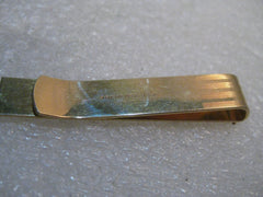 Vintage Krementz Tie Bar, Engraved D, 1960's, Gold Filled