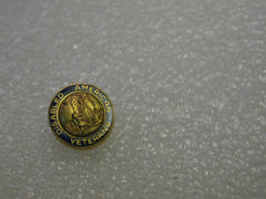 Disabled American Veterans Goldtone Blue Enameled Lapel Pin - Round