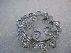 Vintage Sarah Coventry Scrolled Brooch, 1970's, 2", Silver Tone