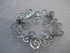 Vintage Sarah Coventry Scrolled Brooch, 1970's, 2", Silver Tone
