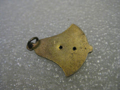 Vintage Enameled Bell Charm or Pendant, Goldtone