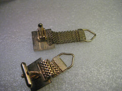 Cuff Links, Vintage, Goldtone, 1970's, Connected Woven Accent, Engraveable