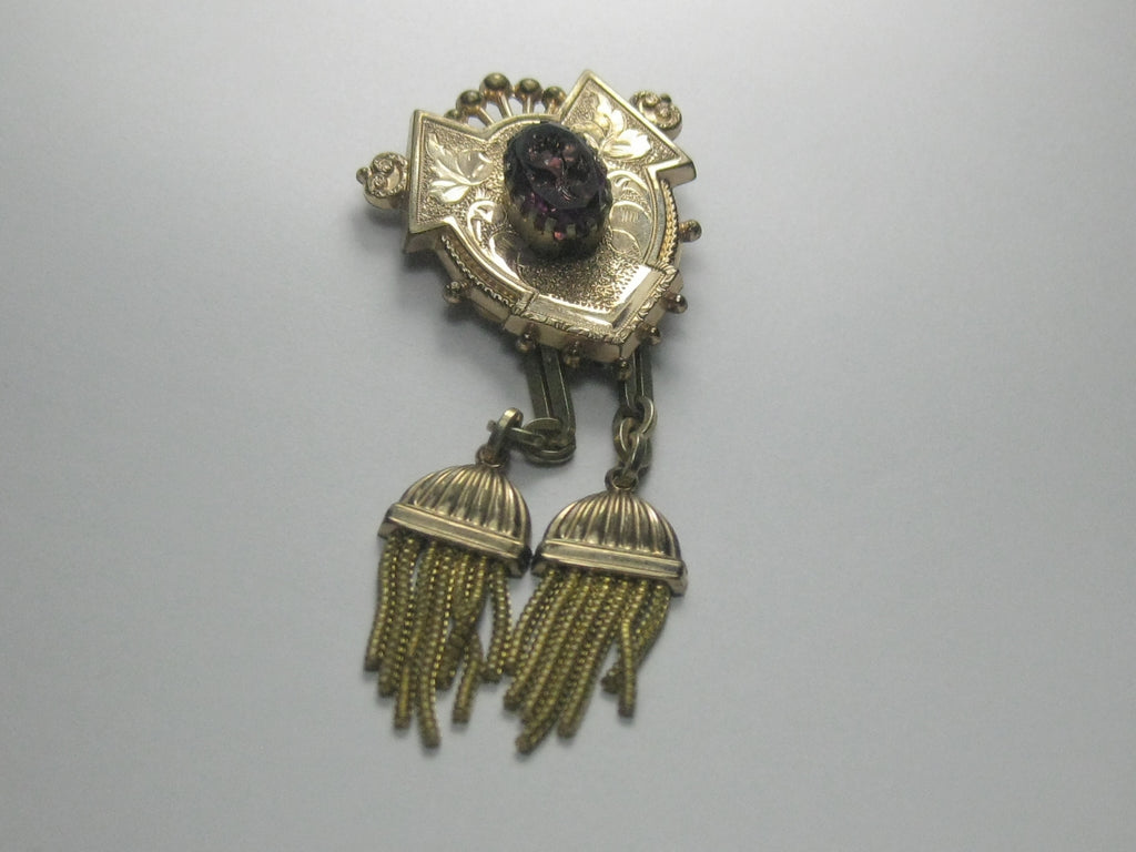 Antique Victorian 9k Gold Button Hook Chatelaine Miniature