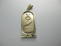 14kt Hieroglyphic Name Egyptian Cartouch Pendant, Ryan Jeweler's, 2", 6.04 gr. (Copy)
