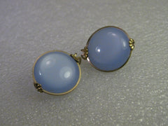 Vintage Blue Moonglow Slide-On Earings