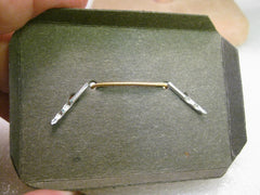 Vintage Tie Bar, Gold tone, Anson - in box.  Bar with Gold tone Balls on Each End - 2"