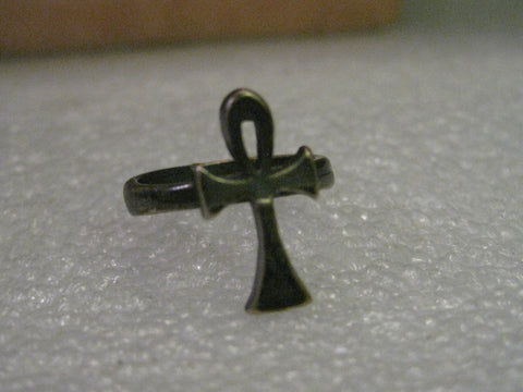 Vintage Sterling Silver Ring, Ankh, size 5, weight 3.60 grams