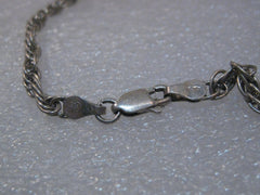 Vintage Sterling Silver 5mm Spiral/Rope Link Bracelet, 7.5", signed Milor, Italy, Post Mid-Century