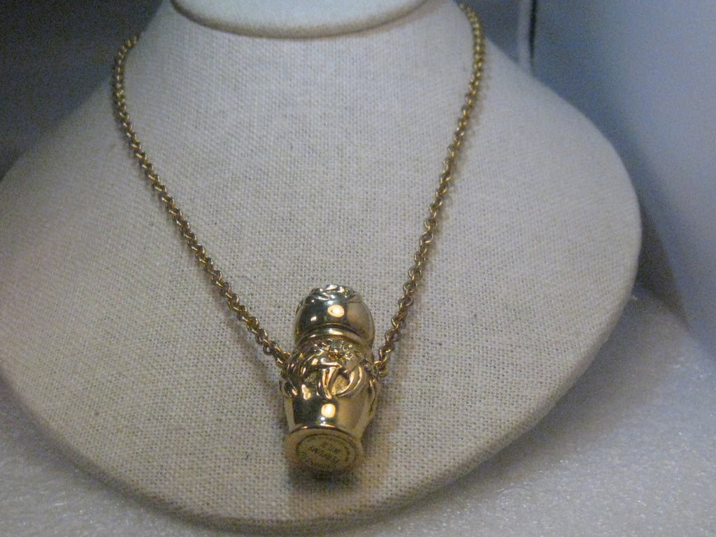 Vintage Max Factor Ornate Perfume Urn Necklace, Geminesse , 30