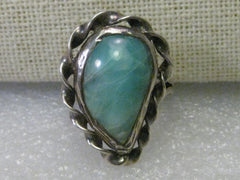 Sterling Silver Amazonite Southwestern Ring, sz. 7.25 - Southwestern Appeal, Quality